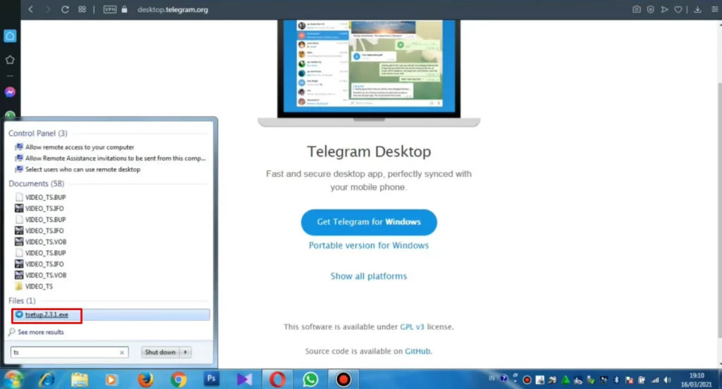 cara install telegram di laptop