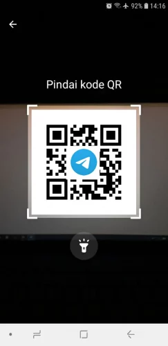 cara login telegram dengan kode qr
