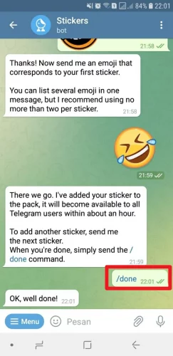 cara menyimpan stiker di telegram