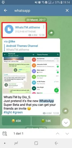 cara membuat tema telegram seperti whatsapp