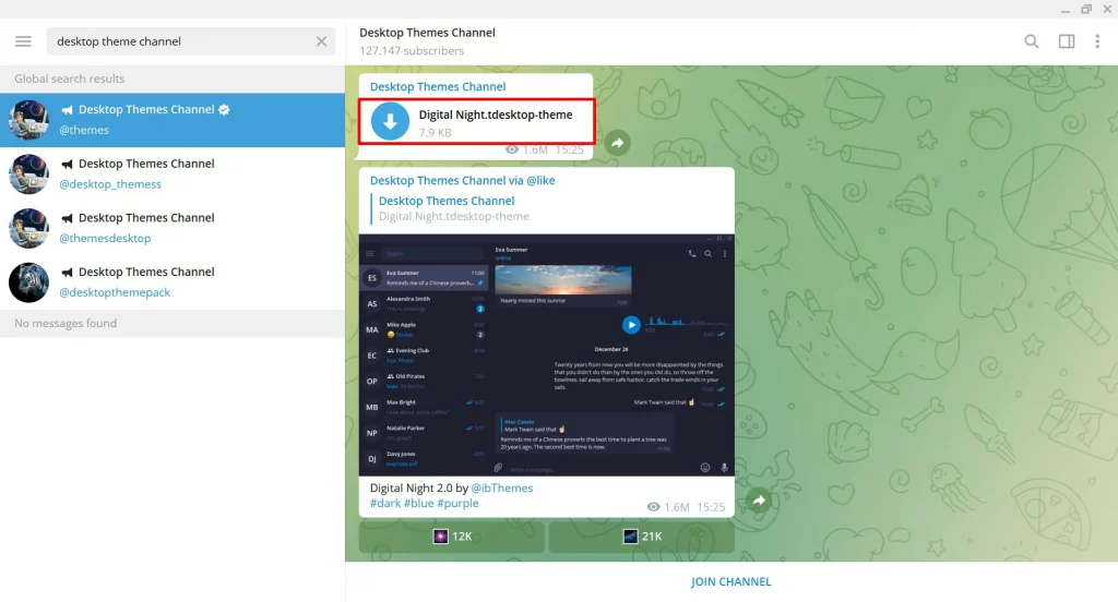 cara membuat tema telegram desktop