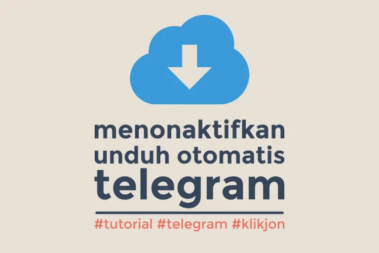 cara menonaktifkan download otomatis di telegram