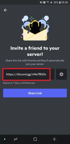 cara share link discord