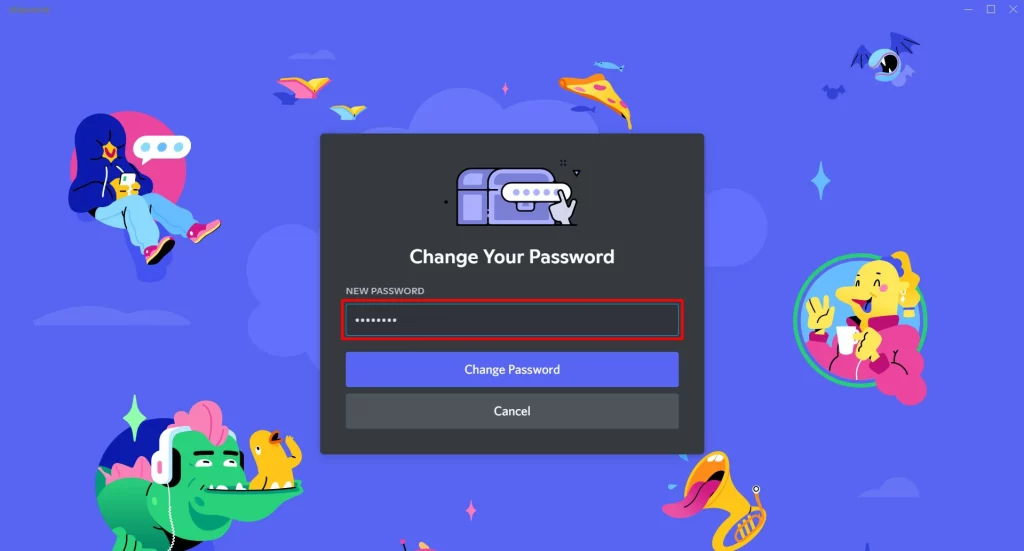 cara reset password Discord